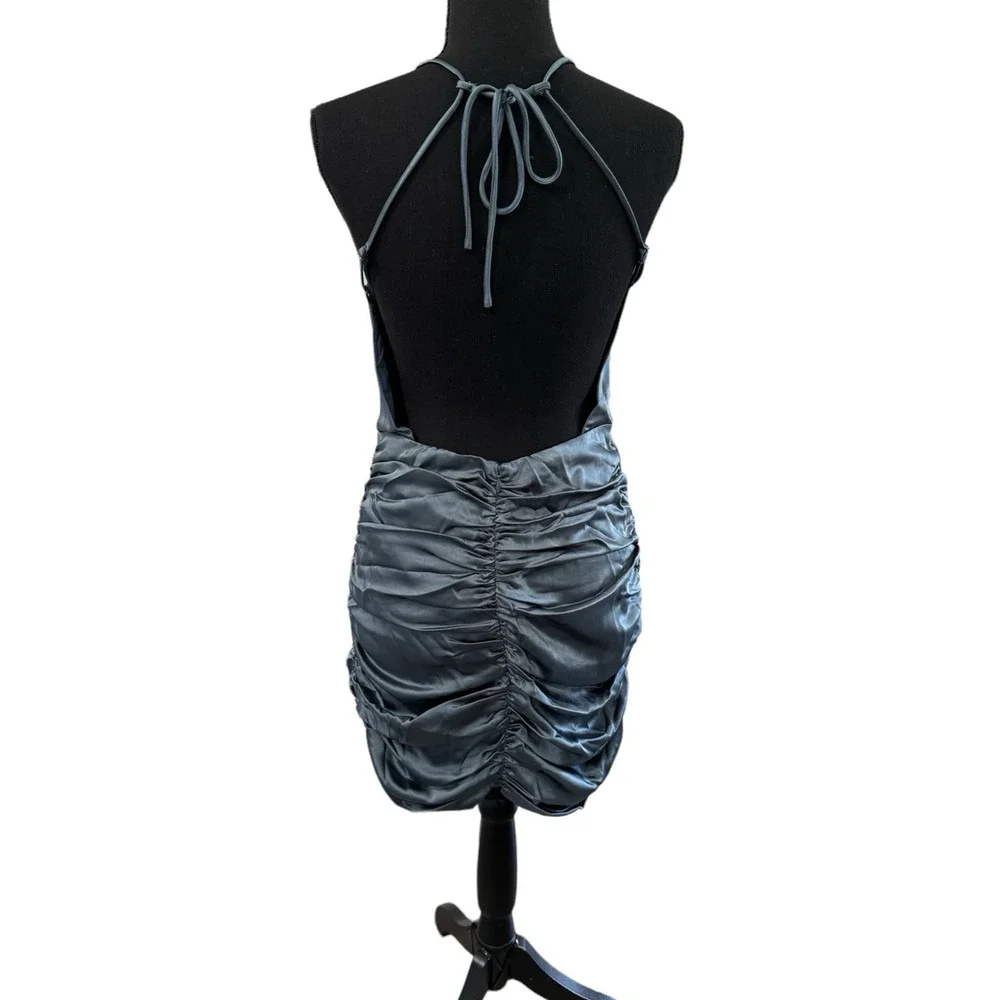 NWT! Line & Dot Mai Mini Dress in Steel Blue - Size XS - Picture 9 of 10